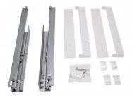 Кошик для одягу висувний з доводчиком Virno Style 564*470*165 білий/скло