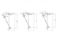 Подъемник GIFF Alto газовый с амортизатором L245 мм 60 N белый