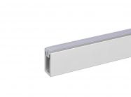 Штанга прямокутна зі вставкою гардеробна з кріпленням Volpato Stili L=1200 алюміній