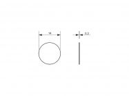 Заглушка на конфірмат самоклеюча Weiss d=14 ясень ліон (50 шт) (1298)