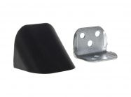 Уголок мебельный двойной металлический с пластиковой заглушкой Z-02 черный