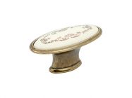 Ручка кнопка GIFF GP073 антична бронза/порцеляна