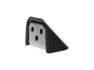 Уголок мебельный двойной металлический с пластиковой заглушкой Z-02 черный