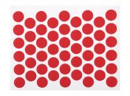 Заглушка конфірмата самоклеюча Weiss d=14 червоний (50 шт) (9032)