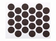 Заглушка мініфікса самоклеюча Weiss d=20 бук шоколадний (24 шт) (7104)