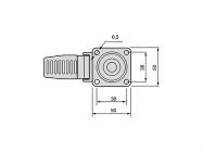 Ролик с площадкой и тормозом GIFF Design d=35 прозрачный