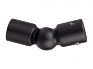 Соединитель труба-труба 19 мм поворотный GIFF 828 черный матовый