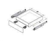 Напрямна прихованого монтажу повного висування з дотягувачем WP Clip HAFELE (19 мм) L=550 (433.10.557)