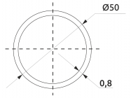 Труба d=50 ALVA L=3000 хром