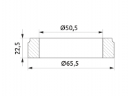 Крепление полки к трубе d=50 промежуточное GIFF хром