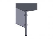 Кріплення до опори d=60 зовнішнє Mesan чорний