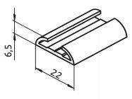 Направляючий профіль для складних та розкривних дверей Slider (срібло) L=5000