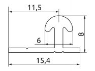 Профиль алюминиевый FAST (для раздвижных дверей) L=3000