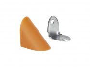 Уголок мебельный одинарный металлический с пластиковой заглушкой Z-02 вишня