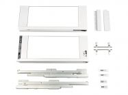 Выдвижной ящик со стеклянными боковинами GIFF PRIME FlatBox L=500 H=167 белый