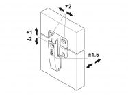 Петля центральная регулируемая Hafele для складных дверей Free Fold под шуруп (372.64.796)