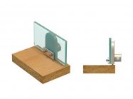 Замок мебельный для стеклянной двери накладной GIFF 408 хром