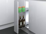 Карго фасад 200 бокове ліве кріплення з відштовхувачем INOXA хром (2 полиці)