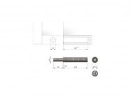 Толкатель Italiana Ferramenta K-PUSH TECH L=20 мм с магнитом антрацит