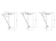 Підйомник GIFF Alto газовий фрикційний L=245 мм 40 N білий