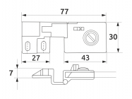 Петля для стекла с фиксатором GIFF хром (2 шт.)