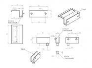 Петля для стекла GIFF (2 петли и ручка) хром