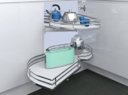 Механізм Combi`S в кутовий модуль 900 Inoxa Ellite 846BEY/SX лівий хром/білий (2 полиці)