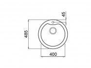 Мийка штучний камінь Elleci d485 Ego Round Bianco Antico G62