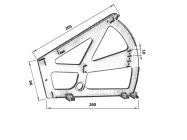 Полиця для взуття двосекційна пластикова GIFF сірий 