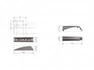 Кріплення штовхача Italiana Ferramenta K-PUSH TECH 14 і 20 мм сірий