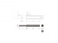 Штовхач Italiana Ferramenta K-PUSH TECH L=37 мм з демпфером білий (27213)