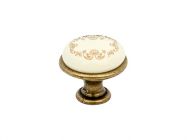 Ручка кнопка GIFF GP193 антична бронза/порцеляна