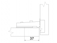 Петля накладна (міні) Slide-on ALVA d=26 Н=0 нікель