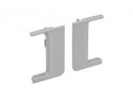 Заглушка відкрита до L-подібного профілю Gola Volpato Clap`n`FIT сірий (пара)