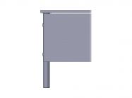 Кріплення до опори d=60 зовнішнє Mesan чорний