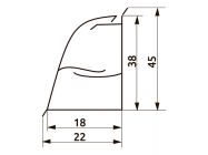 Плінтус VOLPATO алюміній L=5000