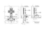 Петля вкладная Slide-on ALVA Optima d=35 Н=0 никель