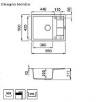 Мийка штучний камінь Elleci Unico 125 cemento 48