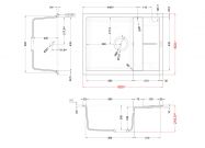 Мийка штучний камінь Elleci Unico 125 cemento 48
