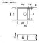 Мойка искусственный камень Elleci UNICO 125 TITANIUM 73