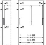 Гардеробный лифт-пантограф CONERO 445-628 мм 12 кг черный Hafele