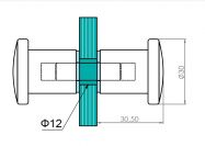 Ручка-кноб кругла GIFF Glass 269 чорний матовий