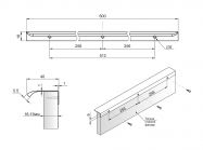 Ручка профильная GIFF 1/268/512 матовое золото