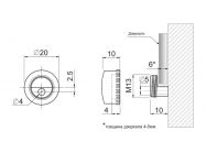 Кріплення для дзеркала бокове GIFF матовий хром
