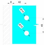 Петля 90* без фіксації GIFF Glass стіна-скло полірований хром