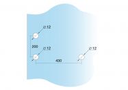 Ручка-тримач для рушника 19х19х430х200 GIFF полірований хром