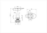  Опора регулируемая для кухонного стола Volpato 10\04 Н=80 черный