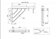 Консоль декоративная Loft GIFF SETO L=200х200 черный