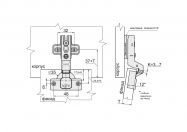 Петля вкладная Slide-on ALVA SA d=35 Н=0 никель