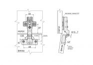 Петля напівнакладна Slide-on ALVA SA d=35 Н=0 нікель
